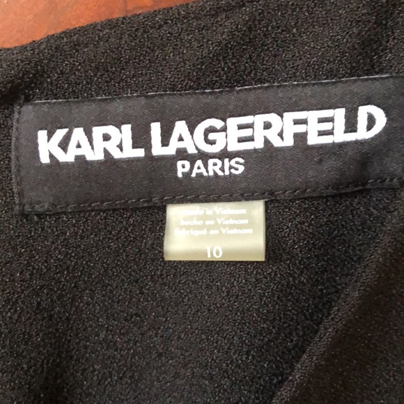 NWT Karl Lagerfeld Black Midi Dress. Size 10. - Picture 3 of 7